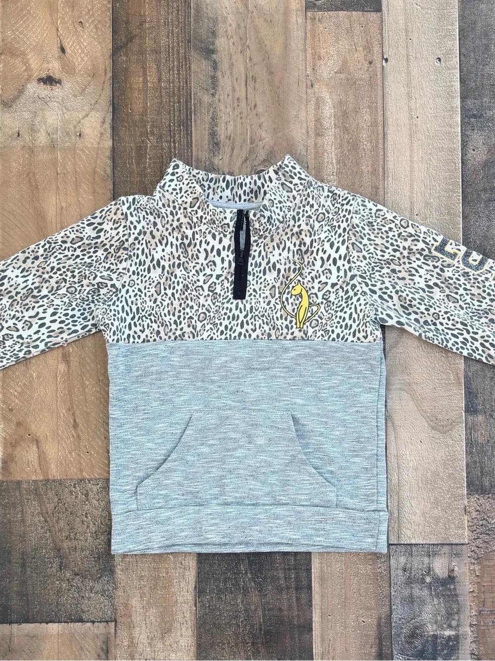 Baby Phat Leopard Print Quarter Zip Pullover Kids Size 5X
